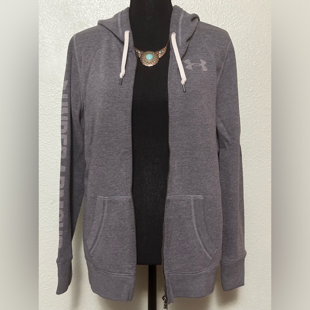 Gray Under Armour Zip Up Hoodie
